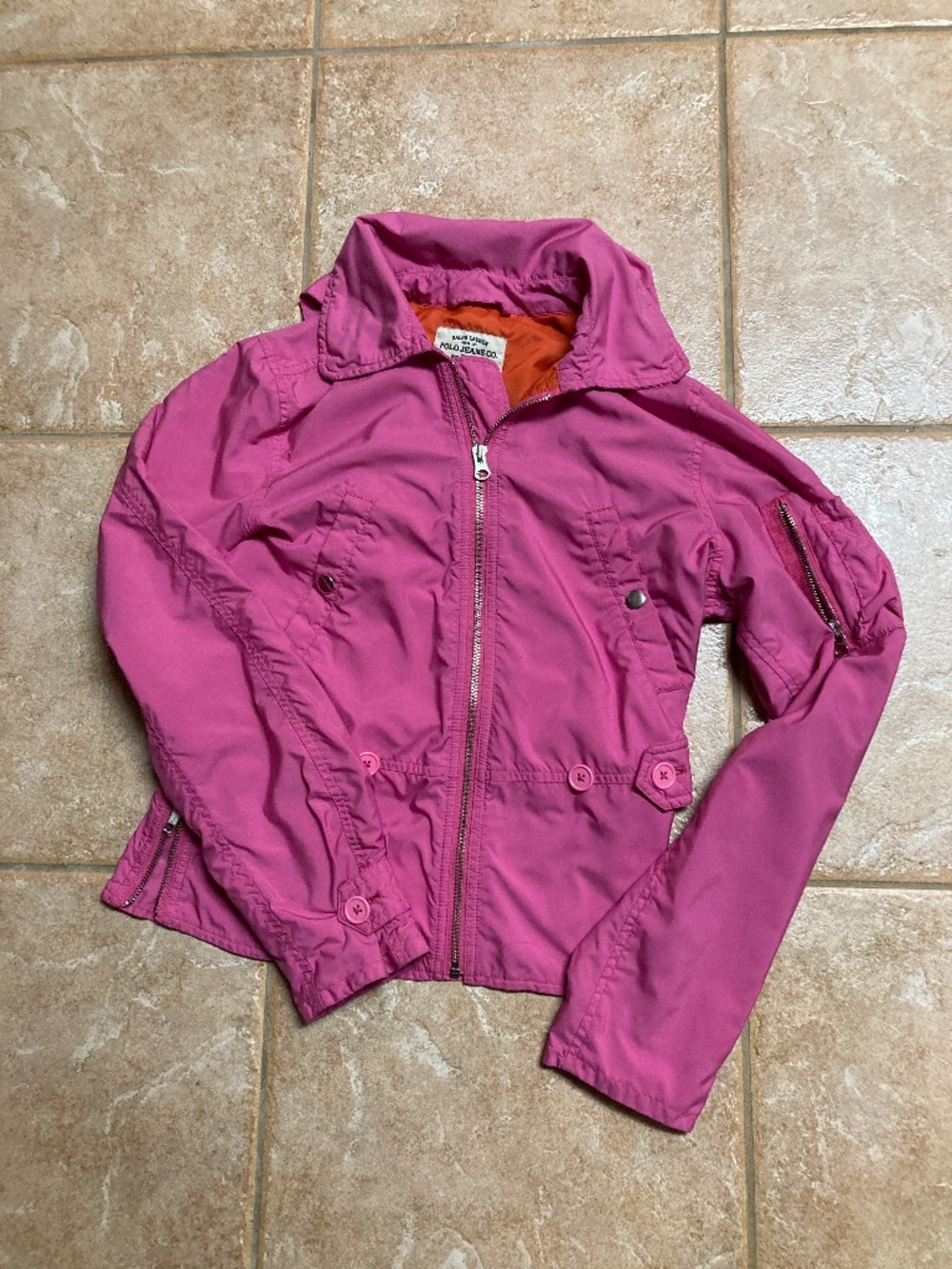Ralph Lauren Polo Windbreaker in Pink/Orange Sz S
